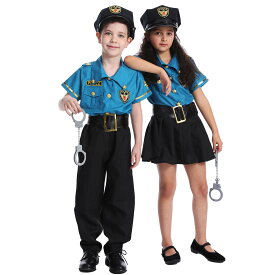 送料無料 子供ハロウィン衣装 コスプレ 4点セット 帽子付き 警察 ポリス police キッズ コスプレ オールインワン ロンパース 衣装 子供用 仮装 halloween 仮装 イベント コスチューム 男の子 女の子 【楽天海外通販】