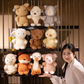 【20~30cm】ぬいぐるみ 全16デザイン 動物 パンダ ユニコーン ペンギン クマ 豚 犬 鶏 羊 ウサギ ダック キツネ ネズミ フクロウ カエル 抱き枕 クッション インテリア 子供 おもちゃ 動物 可愛い 彼女に ふわふわで癒される 柔らか 心地いい プレゼント ギフト 楽天海外通販