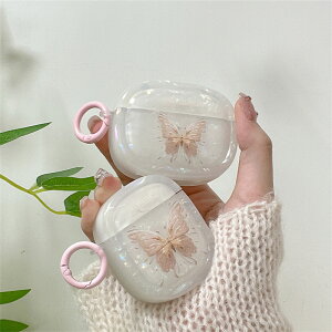 airPods3 case airpodspro2 P[X ݊i 3 X Butterfly Lk JsX VG shell LL GA|bhANZT[ CzP[X LN^[ VR h~ Ogbv 