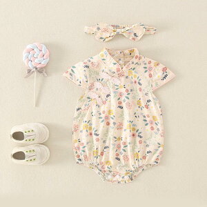 【送料無料】ロンパース 女の子 カバーオール ベビー 花柄 夏服 子供服 ベビー服 ガールズ 春 夏 韓国風 可愛い 洋服 パジャマ キッズ 赤ちゃん 服 柔らかい 新生児 出産お祝い 百日祝い お宮