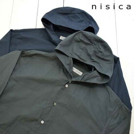 nisica(ニシカ) フード シャツジャケット(NIS-1300)メンズ 長袖 シャツ フードブルゾン シャツジャケット 送料無料 日本製 正規取扱店
