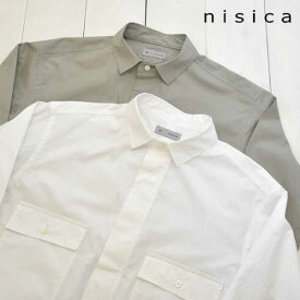 nisica(ニシカ) フラップポケット シャツ (NIS-1350)ユニセックス 長袖 シャツ シャツジャケット 送料無料 日本製 正規取扱店
