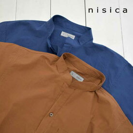 nisica (ニシカ) プルオーバーシャツ (NIS-980)メンズ 半袖 シャツ バンドカラー プルオーバー 送料無料 日本製 正規取扱店