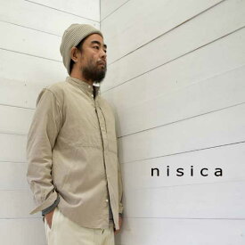nisica (ニシカ) バンドカラーシャツ コーデュロイ (NIS-1000)メンズ シャツ バンドカラー 送料無料 日本製 正規取扱店