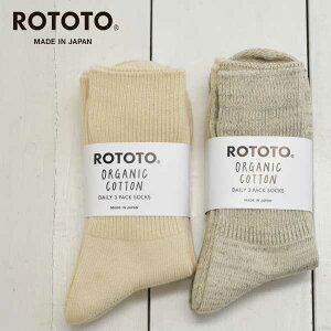 ROTOTO (���g�g) �C�� �I�[�K�j�b�N �f�C���[ 3�p�b�N ���u �N���[ �\�b�N�X ORGANIC DAILY 3 PACK RIBBED CREW SOCKSR1427 rototo �C�� �����Y ���f�B�[�X �C�� ���{�� ���K�戵�X