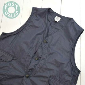 POST OVERALLS (ポストオーバーオールズ) ベスト Royal Traveler ロイヤルトラベラー Royal Traveler waxy taffeta navyPOST O'ALLS メンズ レディース ベスト 日本製 正規取扱店 送料無料