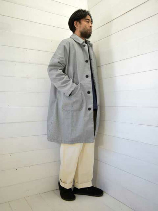 Yarmo ヤーモ ショップコート メンズs 英国製 黒 ブラック ダスター 楽天1位