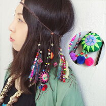 楽天市場】ボヘミアン ヒッピーバンド（ヘアアクセサリー｜レディース 