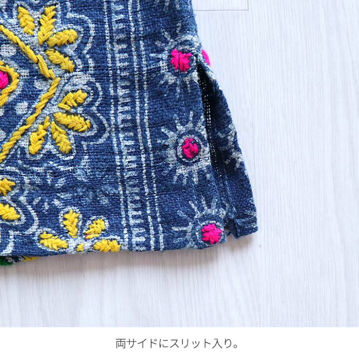 楽天市場】トップス カットソー エスニック モン族 刺繡 貫頭衣 V 