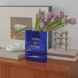 bookデザインアクリル花瓶 フラワーベース 花のある暮らし 海外インテリア雑貨