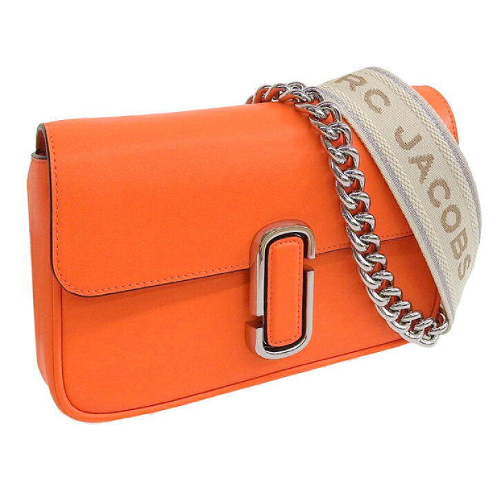 MARC JACOBS レザー ショルダーバッグ オレンジカウレザー