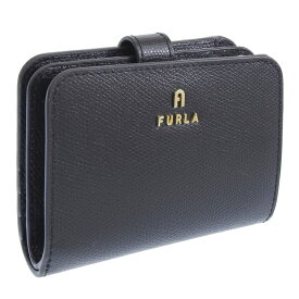 フルラ 財布 レディース 二つ折り財布 レザー ブラック FURLA CAMELIA S COMPACT WALLET WP00315ARE000O6000 FURLA