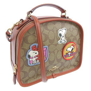 �R�[�` �o�b�O ���f�B�[�X 2WAY �n���h�o�b�O �A�E�g���b�g �J�[�L/���b�h�E�b�h�}���` SIGNATURE SNOOPY PATCHES PAIL CE847IMT1O COACH