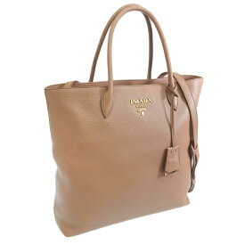 プラダ バッグ レディース トートバッグ 2WAYバッグ ショルダーバッグ アウトレット レザー ブラウン 1BG006 VIT.DAINO CARAMEL PRADA