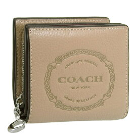 コーチ 財布 レディース 二つ折り財布 アウトレット レザー トープ HERITAGE LEATHER SNAP WALLET CM216SVTP COACH