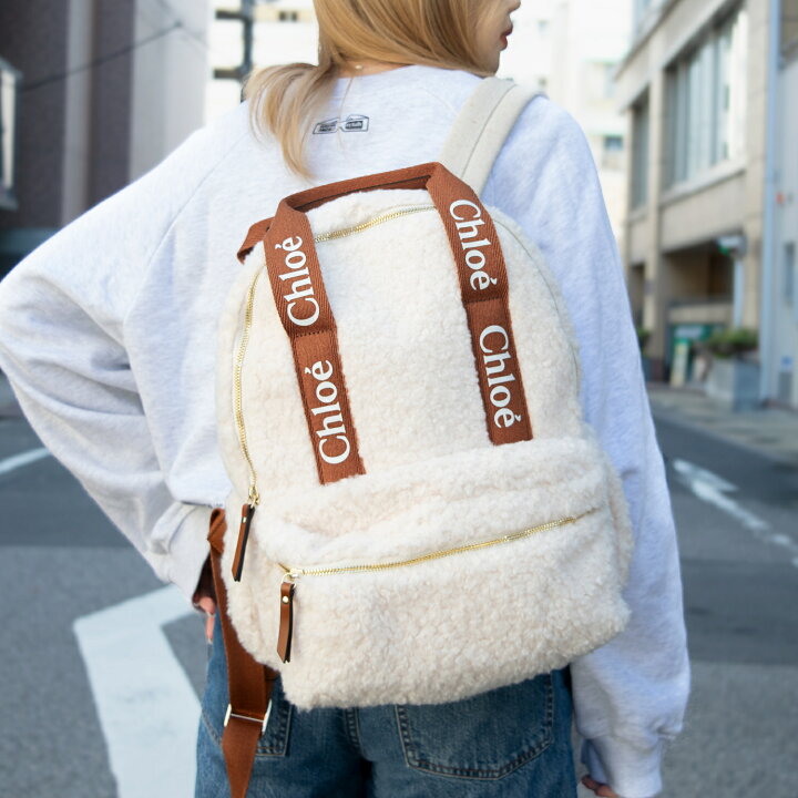 楽天市場】クロエ バッグ レディース リュックサック ホワイト C10322 
