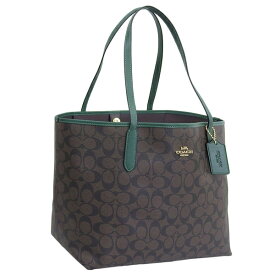 コーチ バッグ レディース トートバッグ アウトレット ブラウン×グリーン SIG CITY TOTE 5696IMW7C COACH A4対応