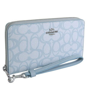 コーチ 財布 レディース 長財布 アウトレット アイスブルー CBO02SVNB9 COACH