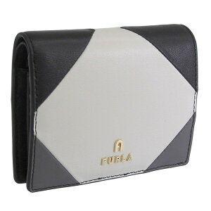 �t���� ���z ���f�B�[�X ��܂���z �A�E�g���b�g ���U�[ �u���b�N�}���` CAMELIA S COMPACT WALLET BIFOLD COIN WP00304BX23182542S FURLA