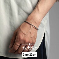 ERICKA NICOLAS BEGAY エリッカ ニコラス ビゲイ 3mm 20cm ナバホパール シルバーブレスレット メンズ