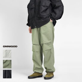 【楽天セール】OMNIGOD オムニゴッド ミリタリーオーバーパンツ スノーカモパンツ イージーパンツ 日本製 メンズ