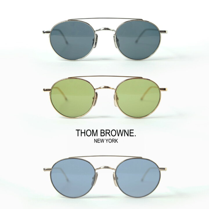 楽天市場】THOM BROWNE トムブラウン TB-101 ボストンサングラス 49  