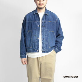 【セール価格】OMNIGOD オムニゴッド 11.5oz甘撚りデニム ショートワークジャケット 日本製 メンズ