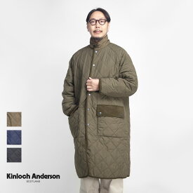 【バーゲン価格】Kinloch Anderson キンロックアンダーソン ダイヤキルティング スタンドカラーコート メンズ