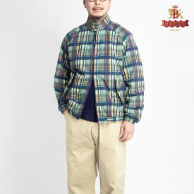 【楽天セール】BARACUTA バラクータ G9 マドラスナイロン ハリントンジャケット Authentic Fit メンズ