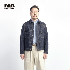 FOB FACTORY FOBファクトリー GL3セルビッチデニムジャケット 2nd Gジャン 日本製 セットアップ対応 メンズ