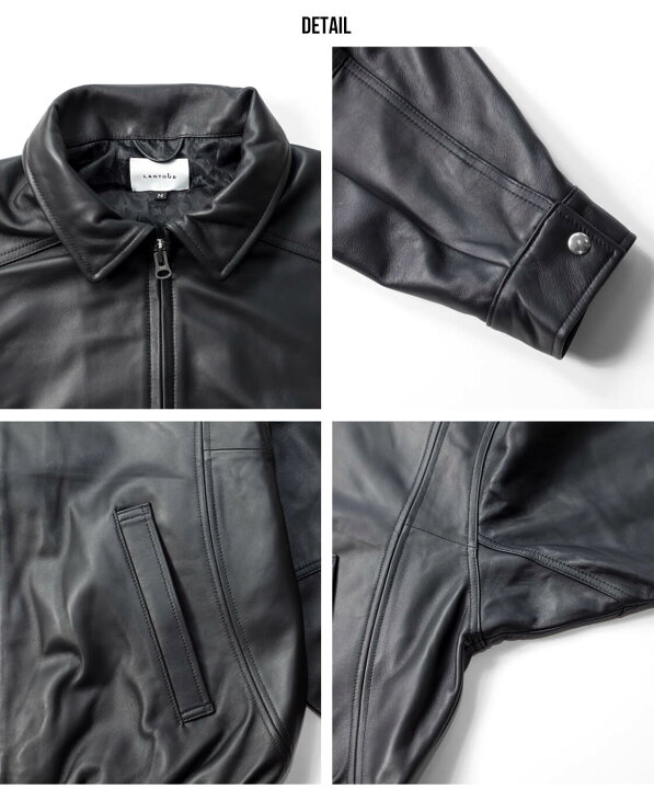 楽天市場】LAOTOUR 本革 ラムレザー フライトジャケット ブルゾン 革  
