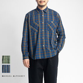 MANUAL ALPHABET マニュアルアルファベット マドラスチェック ルーズフィット レギュラーカラーシャツ 日本製 メンズ