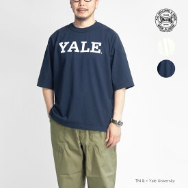 A.G.SPALDING＆BROS A.G.スポルディング＆ブロス YALE イエール カレッジプリントフットボールTシャツ 日本製