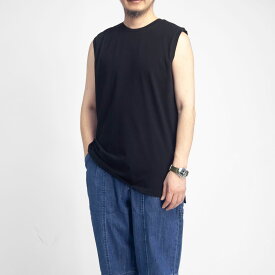 Upscape Audience オーディエンス 丹後 度詰天竺 サイドスリット ノースリーブTシャツ タンクトップ 日本製 メンズ