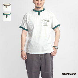 【セール】OMNIGOD オムニゴッド ラフィ天竺 クラブリンガーTシャツ 日本製 メンズ