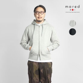 【セール価格】Mared マレッド 吊り編み裏毛 ダブルジップスウェットパーカー 日本製 メンズ