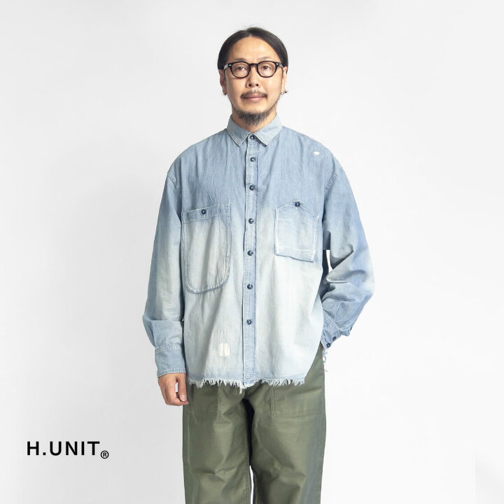 楽天市場】H.UNIT エイチユニット ユーズド＆リメイク加工 インディゴ 
