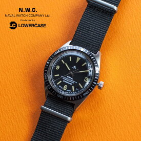 NAVAL WATCH Produced by LOWERCASE ナバルウォッチ NATOタイプベルト 回転ベゼル 腕時計 クォーツ 日本製 メンズ