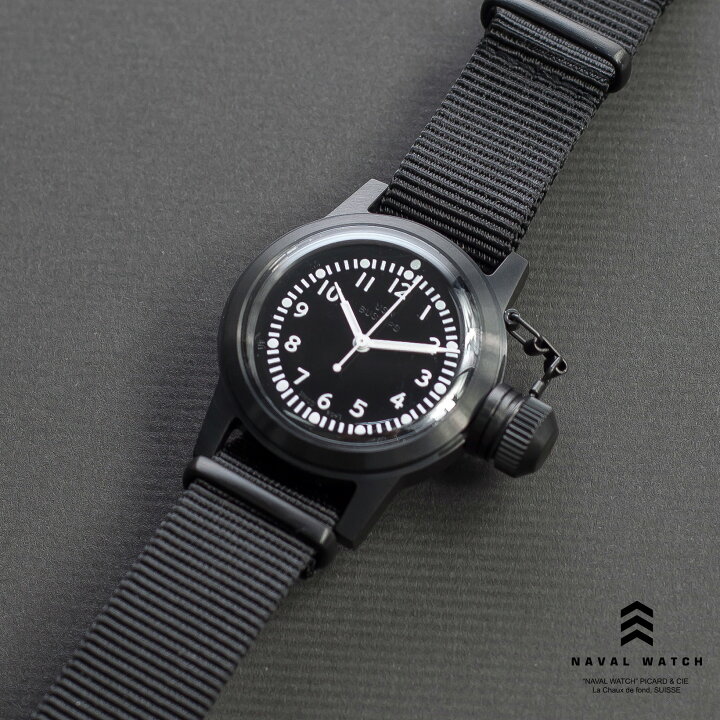 楽天市場】NAVAL WATCH ナバルウォッチ Mil.-04 ブラック BUSHIPS 