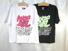 ☆ANAP GIRL(アナップガール)☆半袖Tシャツ♪1900円(150/160cm)白/黒　Tシャツ　半袖　キッズ　女の子　子供　白　黒　tシャツ　激安