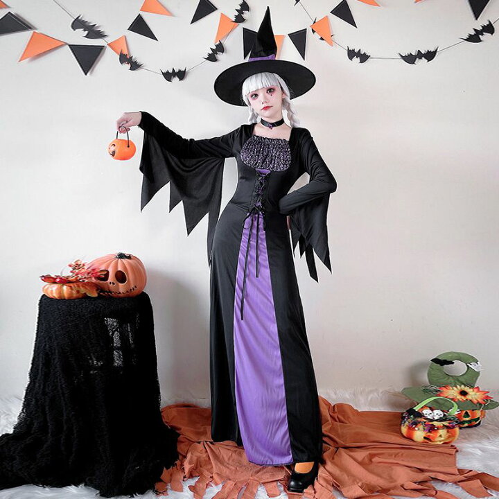 楽天市場】ハロウィン コスプレ セクシー コスプレ 魔女 魔法使い 3点 