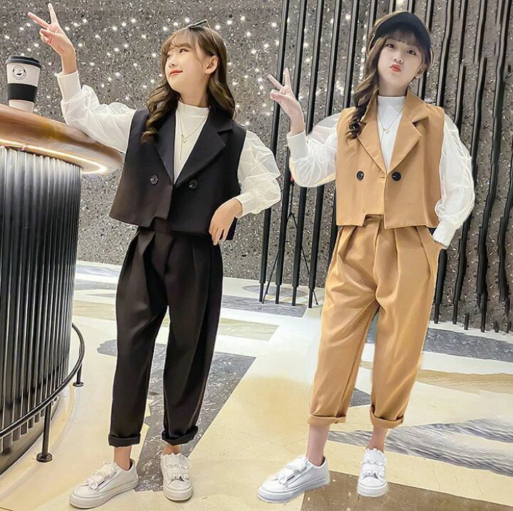 楽天市場】卒業式 スーツ 女の子 パンツ 春 秋 長袖 上下セット 入学式 