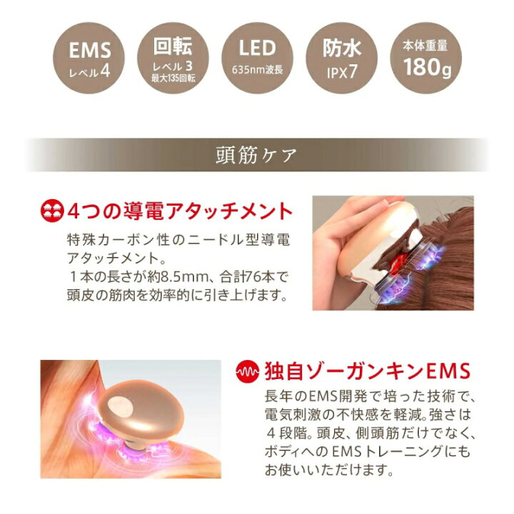 楽天市場】【ポイント10倍】 ゾーガンキンスカルプ EMS ヘッドスパ 