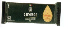 イタリア産　最高級デルヴェルデ（Delverde)N.1 カッペリーニ　　太さ約1mm　500g ×24パックセット　デュラム小麦セモリナ