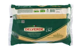 イタリア産　最高級デルヴェルデ（Delverde)N.3 スパゲティーニ　　太さ約1.6mm　3000g　3kg×4パック 　業務用