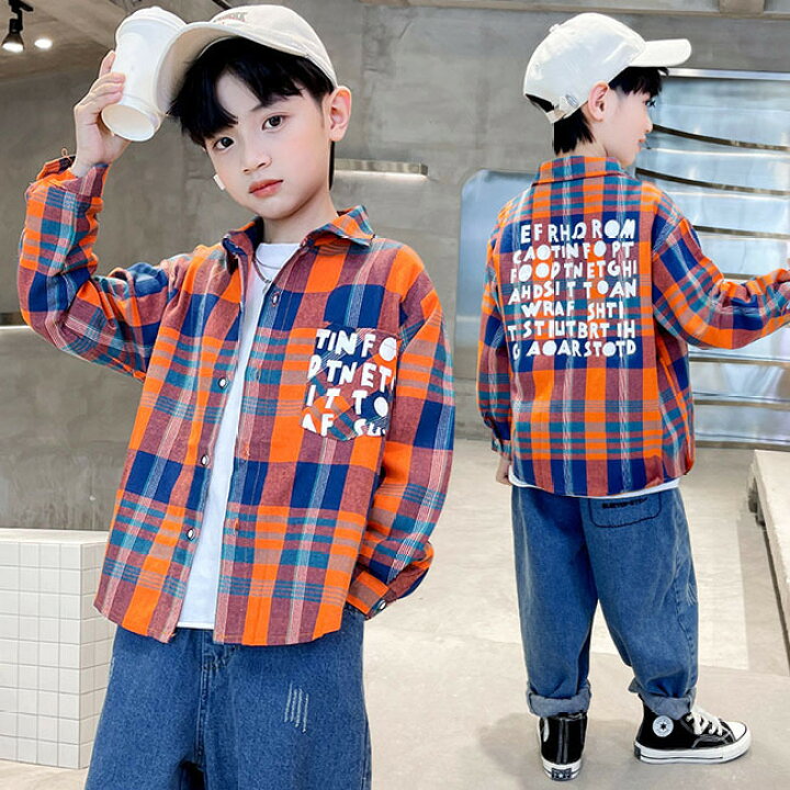楽天市場】春 秋 キッズ 長袖シャツ フランネルチェックシャツ  