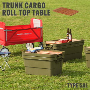 トランクカーゴ用テーブルトップ テーブルトップ 天板 50L用 天然木 木製 DIY風仕上げ ロール式 アウトドア キャンプ 釣り 収納バッグ付き 持ち運び ナチュラル 便利 おしゃれ 簡易的 トラン
