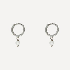 MESH パール・フープピアス シルバー925 シルバーコート Silver Earrings ギフトBOX入り ジュエリークロス付き ハンドメイド ポルトガル直輸入 ARG340