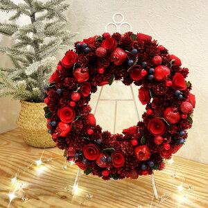 NX}X[X i`fR[V[X(bh) 31cm i` փhA  CeA Ǌ| Mtg v[g Christmas Natural Decoration Wreath Red DA38958-31