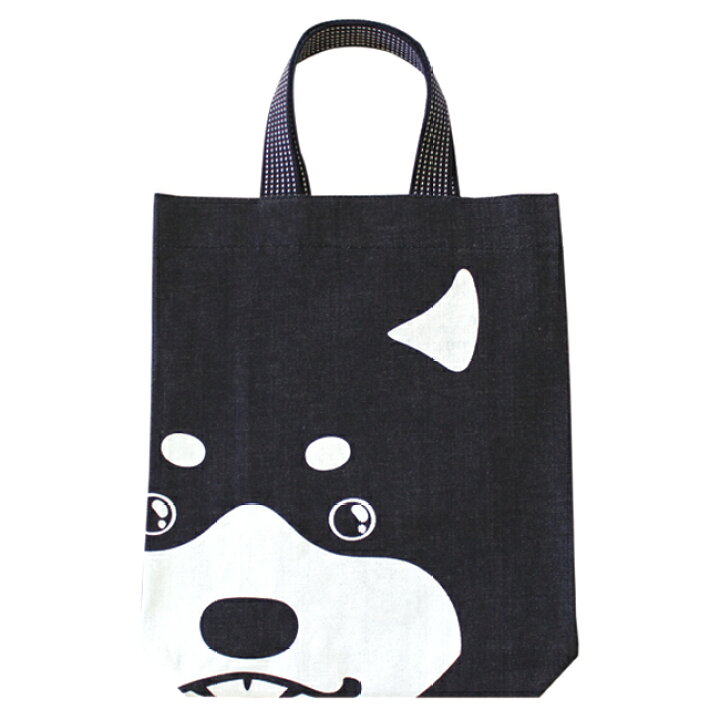 楽天市場】倉敷デニム デカ顔 トートバッグ【犬顔】マチ付 縦長 A4 